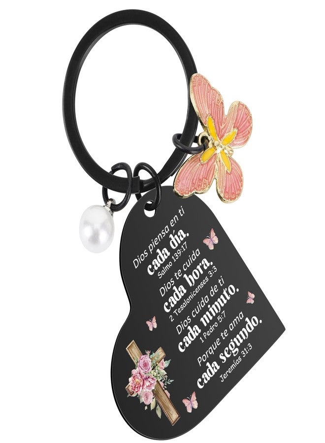TAKEALOOKO Spanish Christian Gifts For Women - Religious Inspirational Gifts With Bible Verse, Spiritual Keychain Christmas Birthday Gift for Female Mother Sister Friends - Image 1